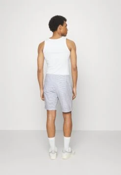 Pier One Pleated Seersucker Short - Shorts - Blue -Mode Verkoop 0505307b83204187a2876ecbcc2f0c68