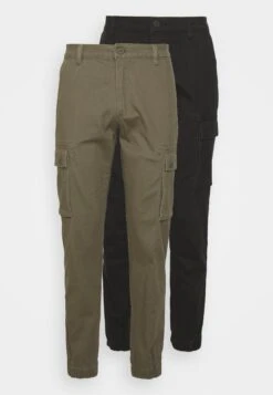 Pier One 2 Pack - Cargobroek - Olive/Black 12 Pier One 2 Pack - Cargobroek - Olive/Black -Mode Verkoop 07d111b72b7b4304bcd405fc18ad6beb