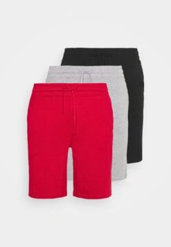 Pier One 3 Pack - Pyjamabroek - Black/Mottled Dark Grey/Red -Mode Verkoop 1018d5571e7c4e20970232840d5a3d54