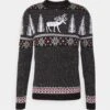 Pier One Wintery Christmas Jumper- Trui - Black -Mode Verkoop 1f29e5003384420ba463a74188a776d4