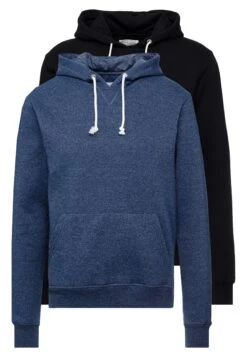 Pier One 2 Pack - Hoodie - Dark Blue/ Black -Mode Verkoop 2243d25cf60042cb8551926a837bf9cb