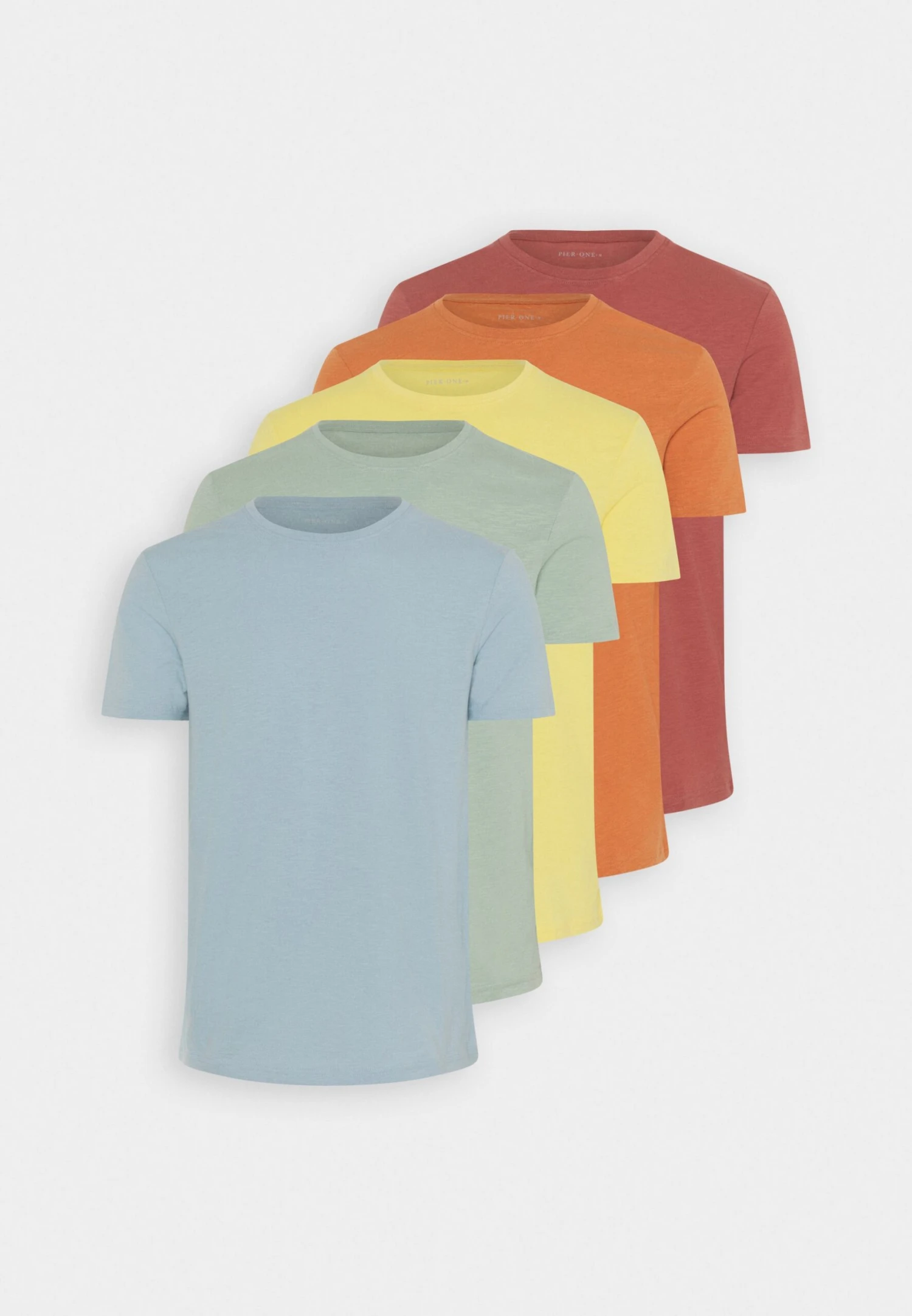 Pier One 5 Pack - T-Shirt Basic - Light Blue/Yellow/Mint 10 Pier One 5 Pack - T-Shirt Basic - Light Blue/Yellow/Mint - Afbeelding 8