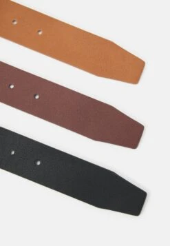 Pier One 3 Pack Unisex - Riem - Black/Brown/Cognac -Mode Verkoop 5093dbbd357b48f4906cc633ff9bf4ec
