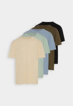 Pier One 5 Pack - T-Shirt Basic - Mint/Off-White/Khaki -Mode Verkoop 5b5778993dfc4612b1bc7d2cac39f5f3