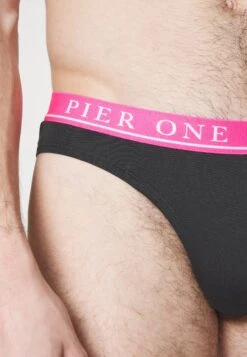 Pier One Branded Waistband Briefs 3 Pack - Slip - Black -Mode Verkoop 5e810e5c70554e669daddd4114c5752f