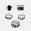 Pier One 5 Pack - Ring - Silver-Coloured -Mode Verkoop 65768a75a5d543ca91b10f69f03754c4
