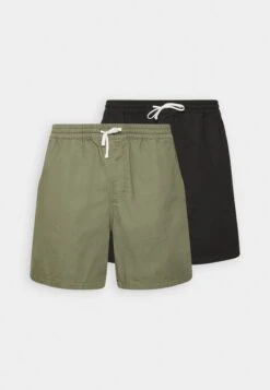 Pier One 2 Pack - Shorts - Olive/Black -Mode Verkoop 8f4f659af78442c185d8dbca74fb1591
