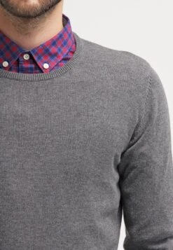 Pier One Basic Crewneck - Trui - Dark Grey Melange -Mode Verkoop c1b29baf2944429ea88183988b30aa5a