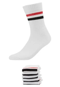 Pier One 5 Pack - Sokken - White/Red/Black -Mode Verkoop e50279bdcd95412aaf67674d8acc3e02