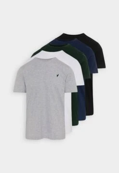 Pier One 5 Pack - T-Shirt Basic - White/Ark Green/Blue -Mode Verkoop ec9f5ea8a1c14a7d833423c8e43ff5c2