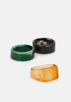 Pier One 3 Pack - Ring - Black/Green/Orange -Mode Verkoop fa3f2614c06648be9f9108cc78d74ab1